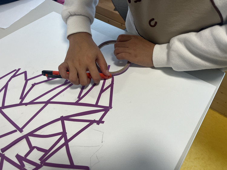 Kunst/Werken-AG Klasse 2-4 tape art