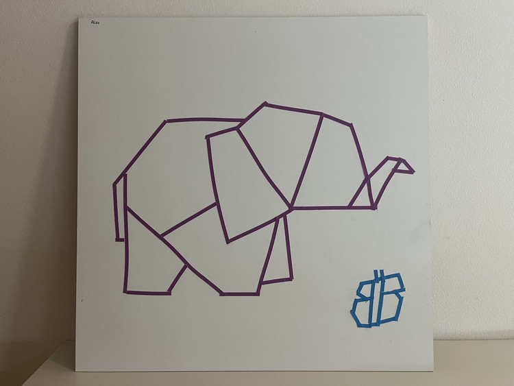 Kunst/Werken-AG Klasse 2-4 tape art