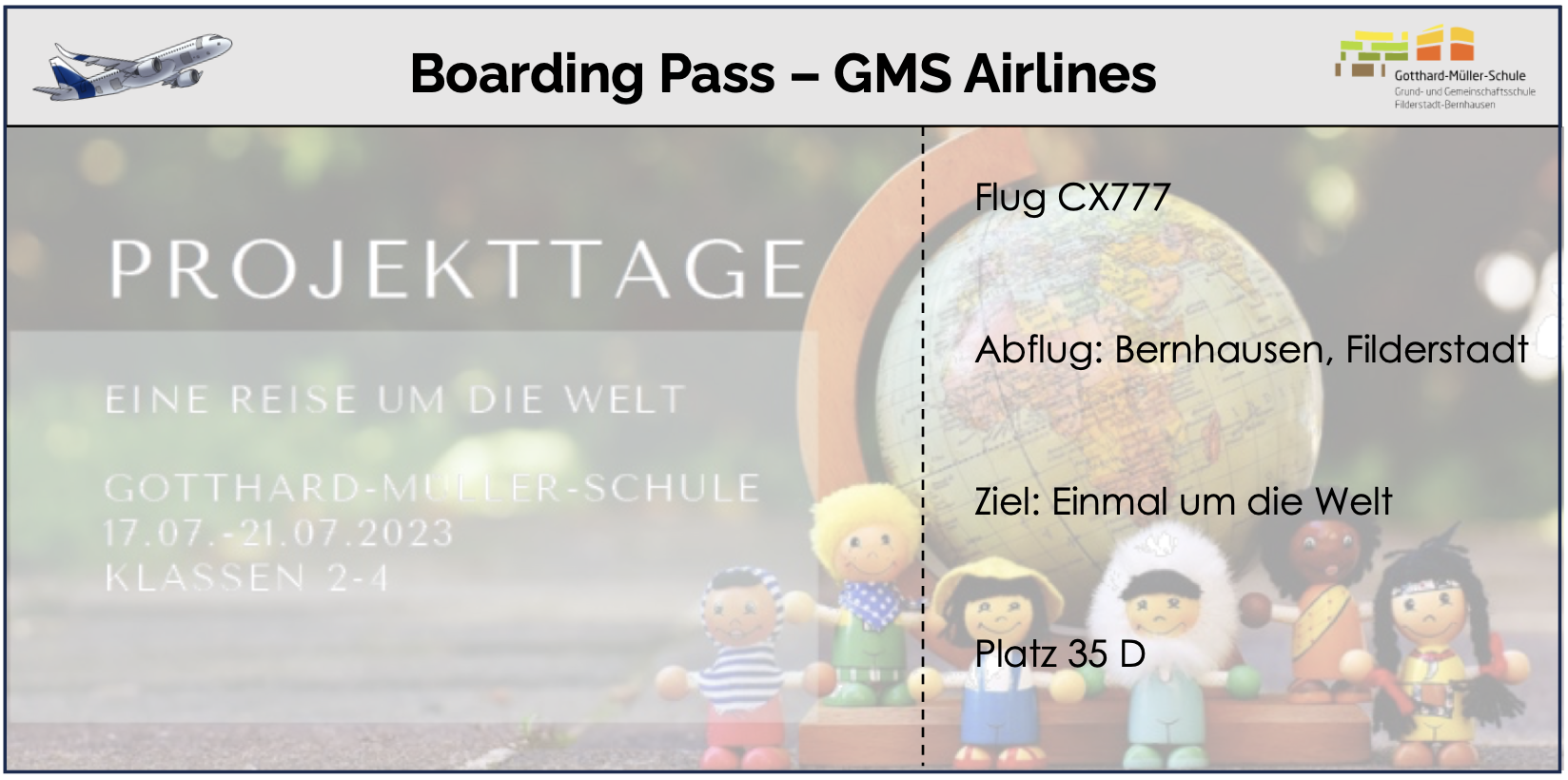 Boarding Pass - GMS Airlines